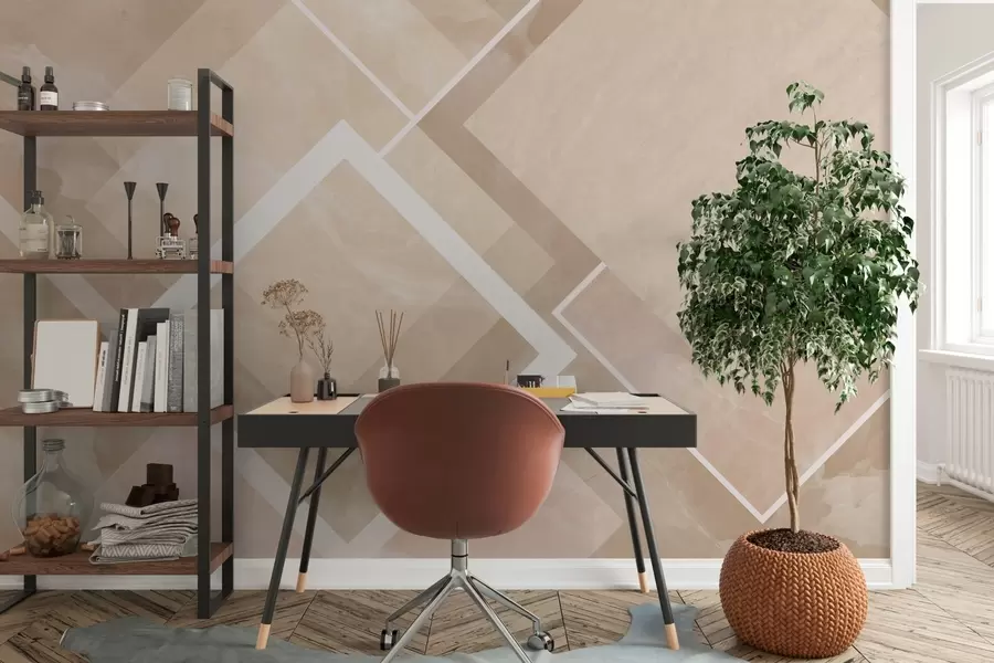 fotószőnyeg Geometria bézs árnyalatokban w02062v1