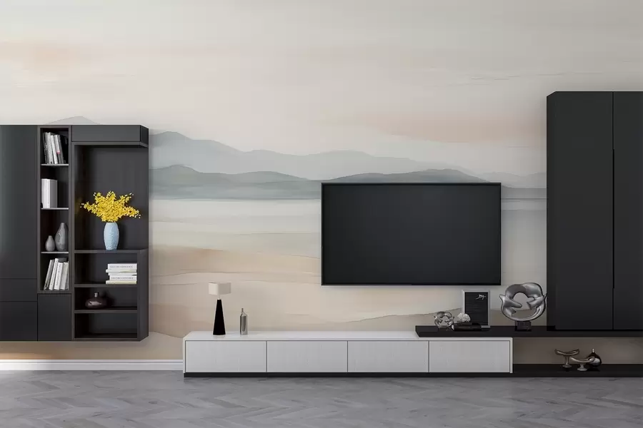 fotószőnyeg Festett akvarell tájkép w02117