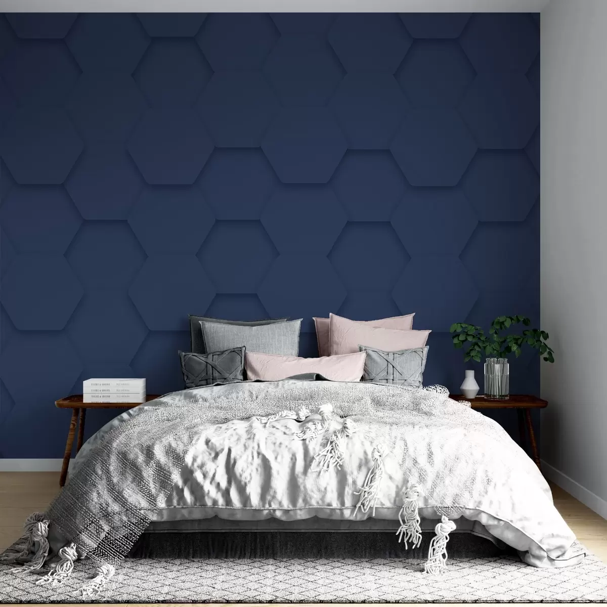 fotószőnyeg Pentagon, absztrakció, piros w02057v2