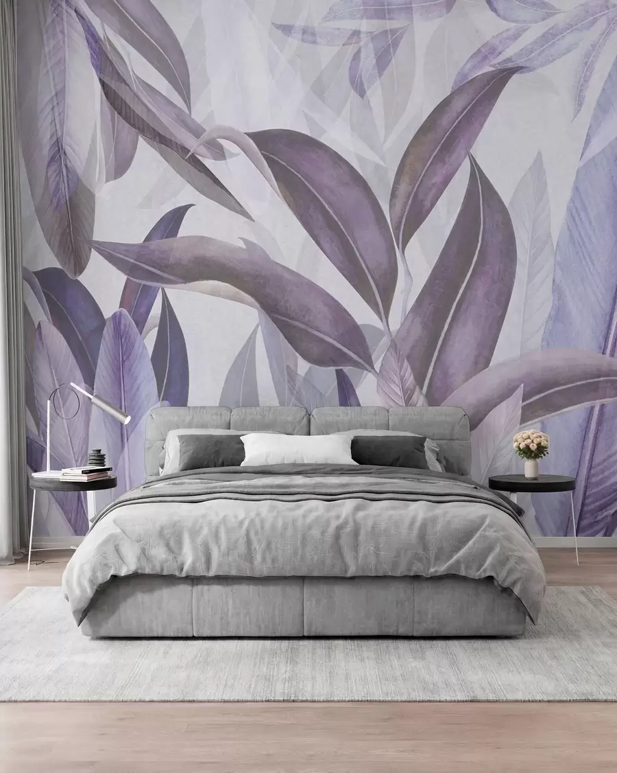 fotószőnyeg Elegáns levelek lágy árnyalatokban u94302v2