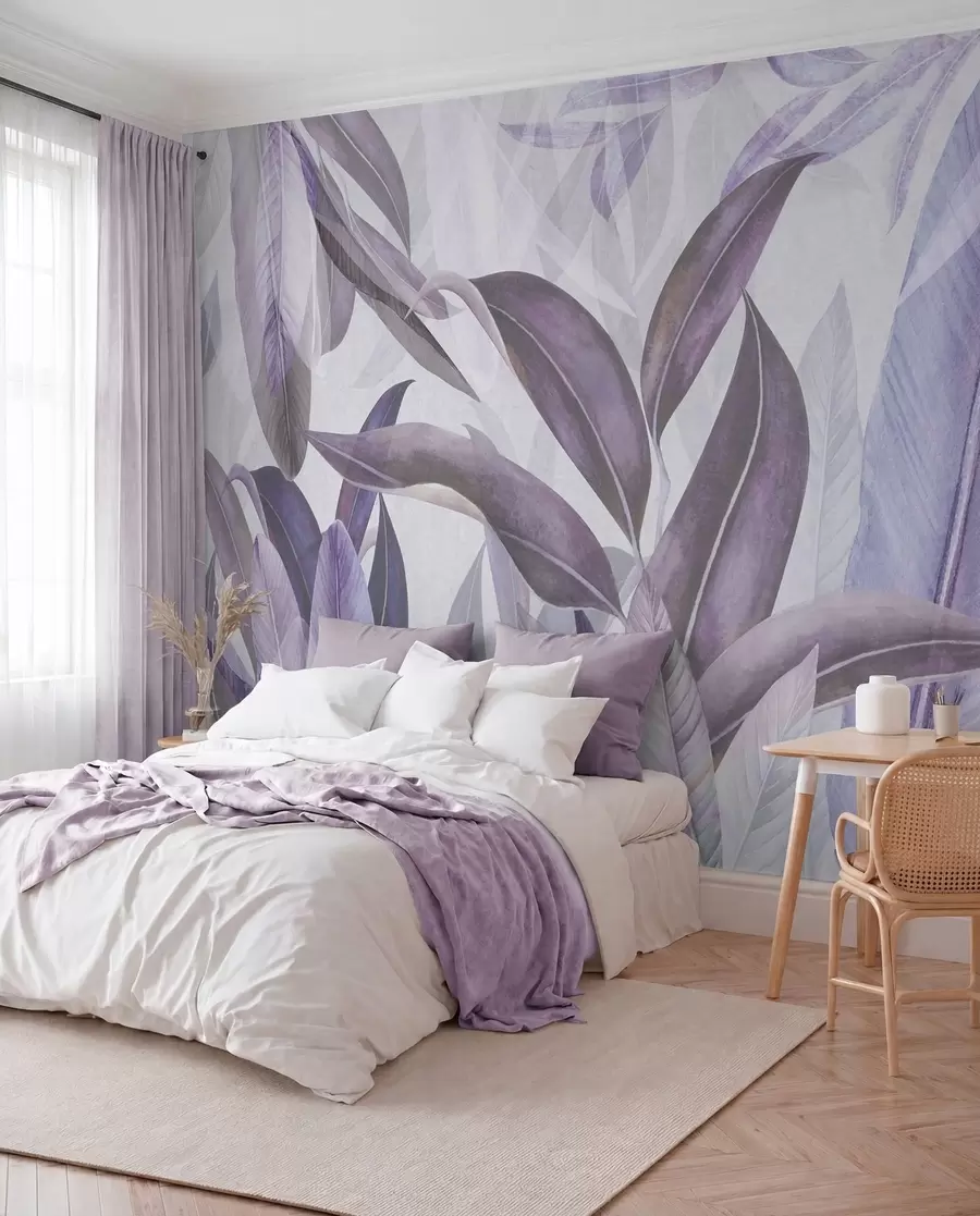 fotószőnyeg Elegáns levelek lágy árnyalatokban u94302v2
