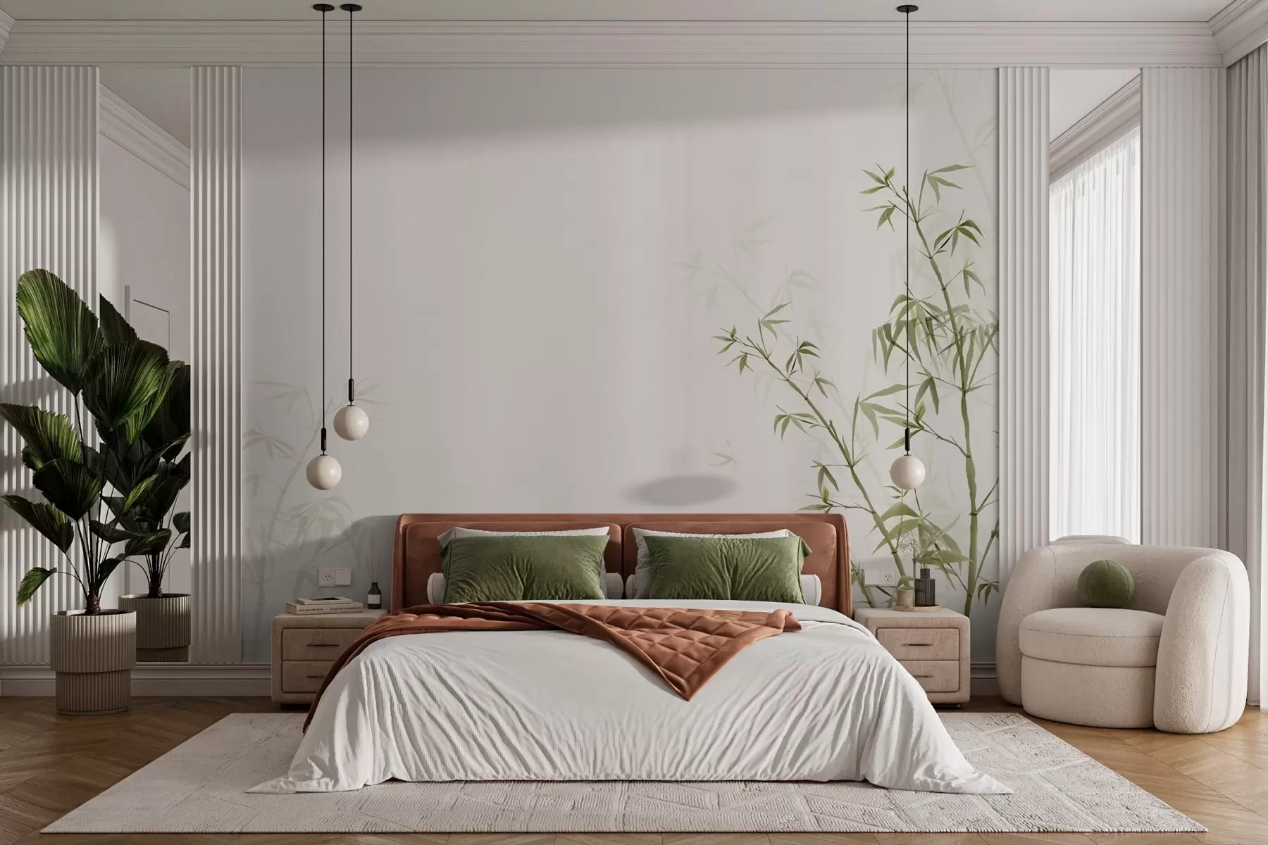 fotószőnyeg Szelíd levelek sütkéreznek a nyugalomban w00546