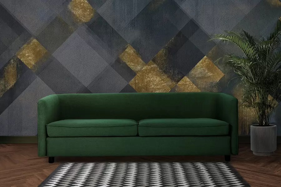 fotószőnyeg modern geometria luxus stílusban, kék árnyalattal w02340