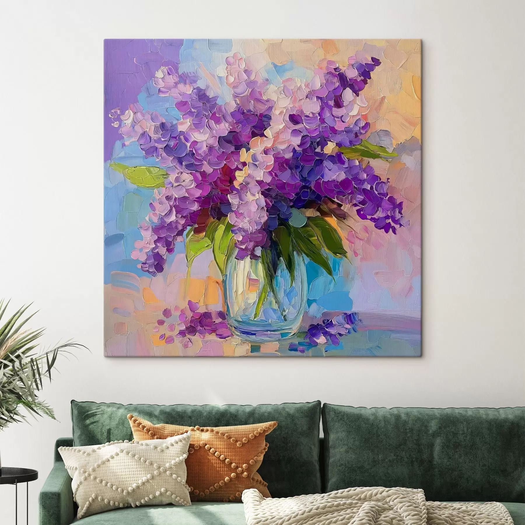 fotótapéta Levendula virágok üvegvázában s41815