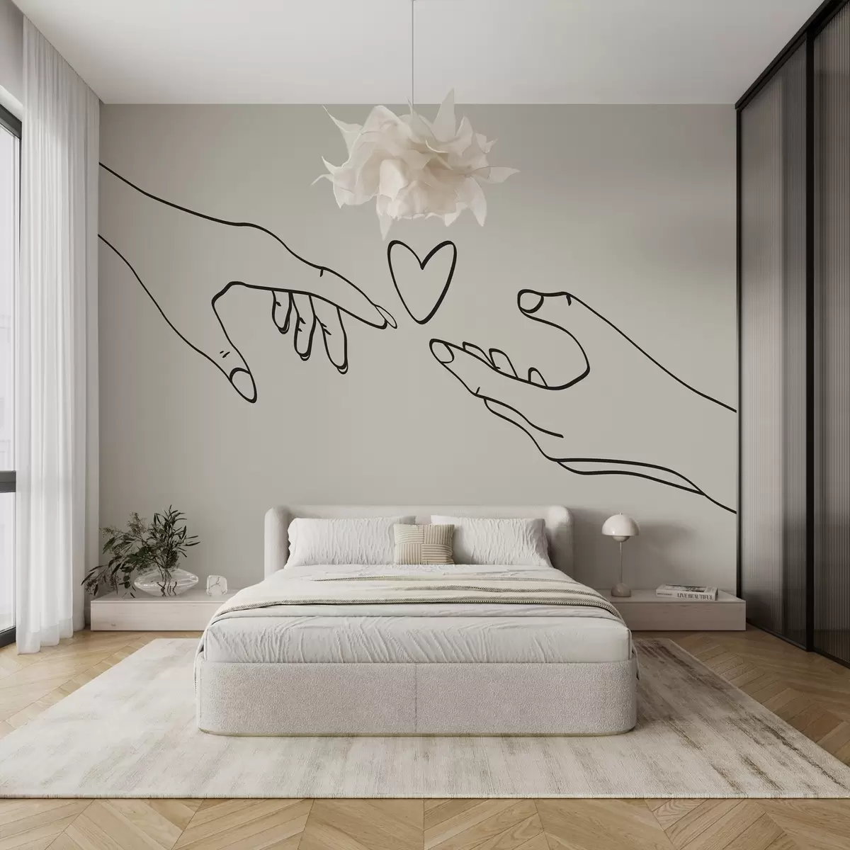 fotószőnyeg Kéz lineart rajz w02380