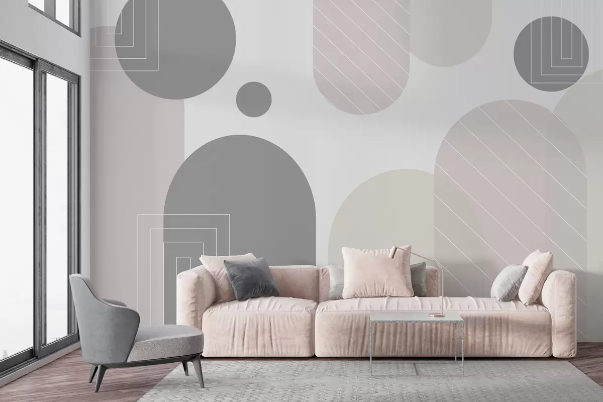 fotószőnyeg Geometria pasztell színekben w02320