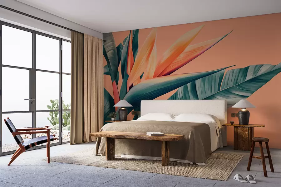 fotószőnyeg Nagy strelitzia w08454