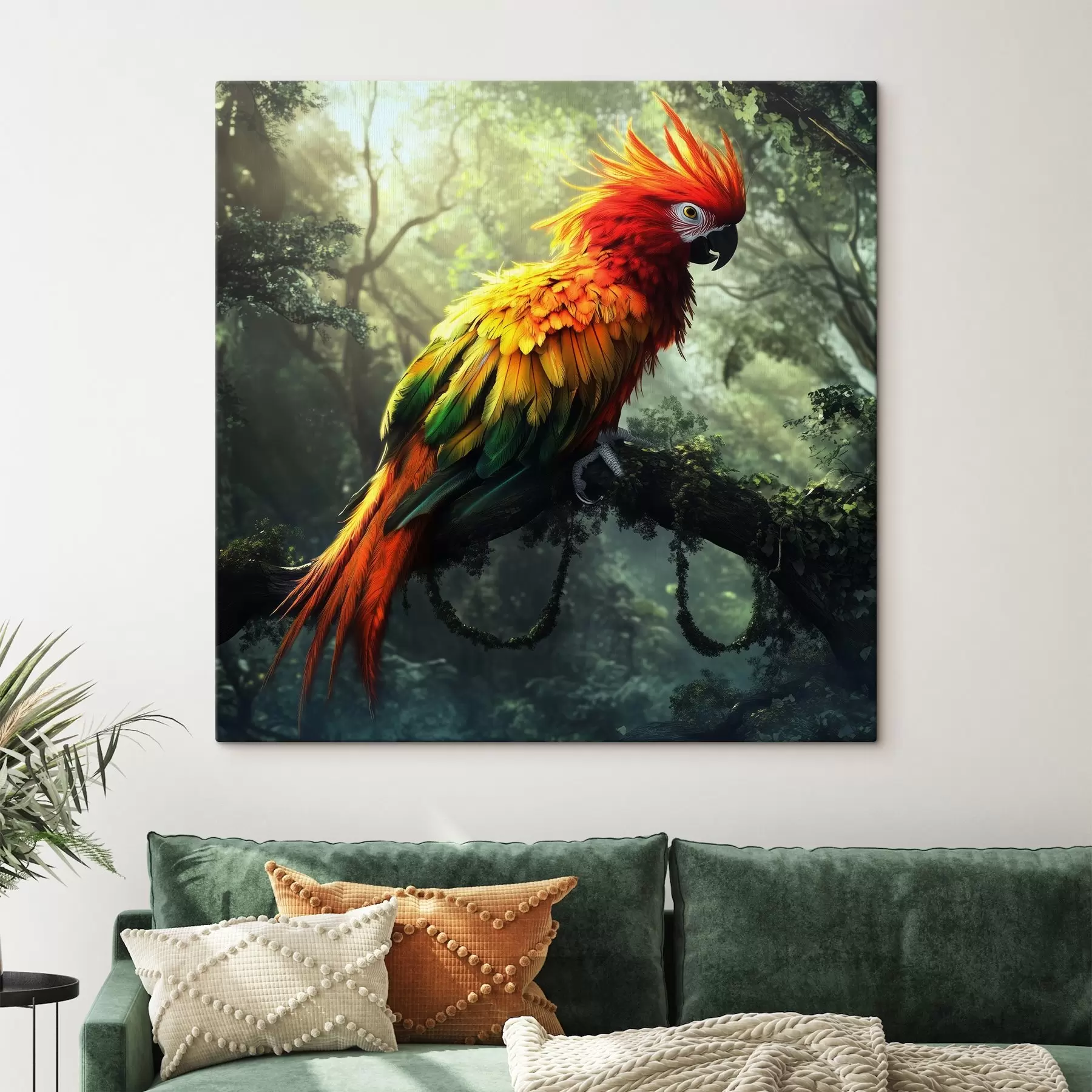 fotótapéta Egy színes papagáj a dzsungelben s41967