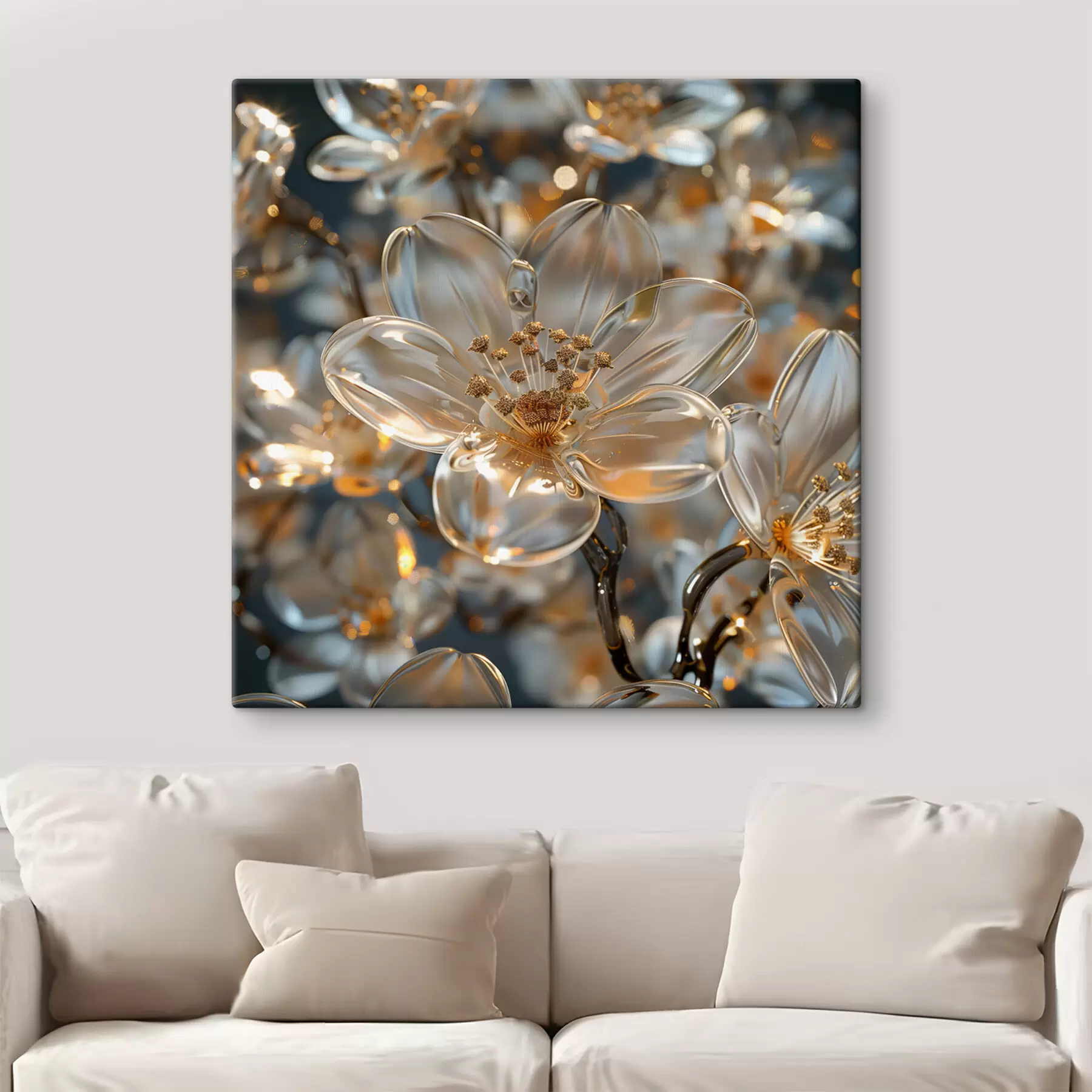 fotótapéta Üvegvirágok pasztell színekben s40660