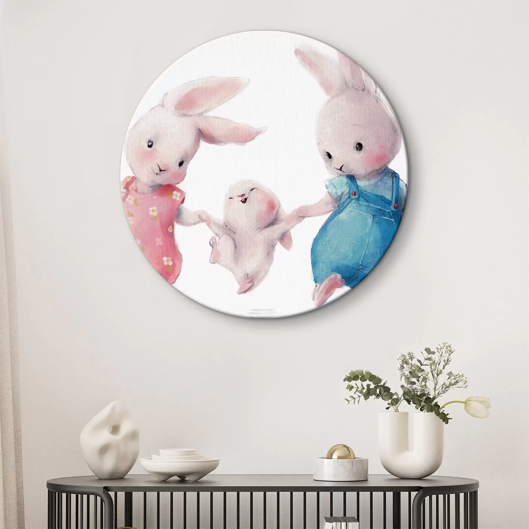 fotótapéta Egy vidám nyuszi család r34997