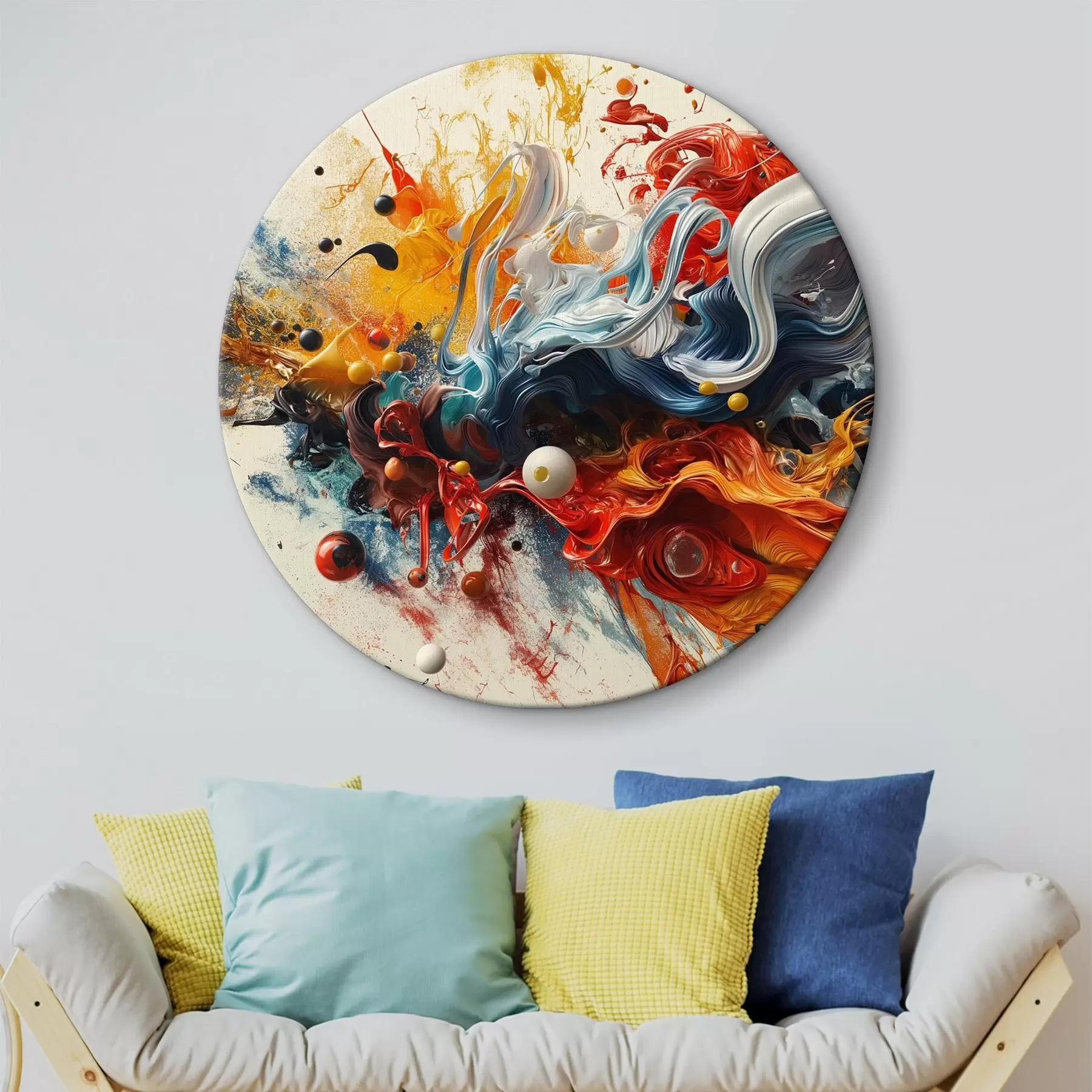 fotótapéta Fröccsenő festékek absztrakt háttér r38457