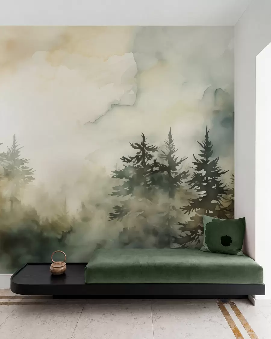 fotószőnyeg Forest utánzás festmény akvarell w02473