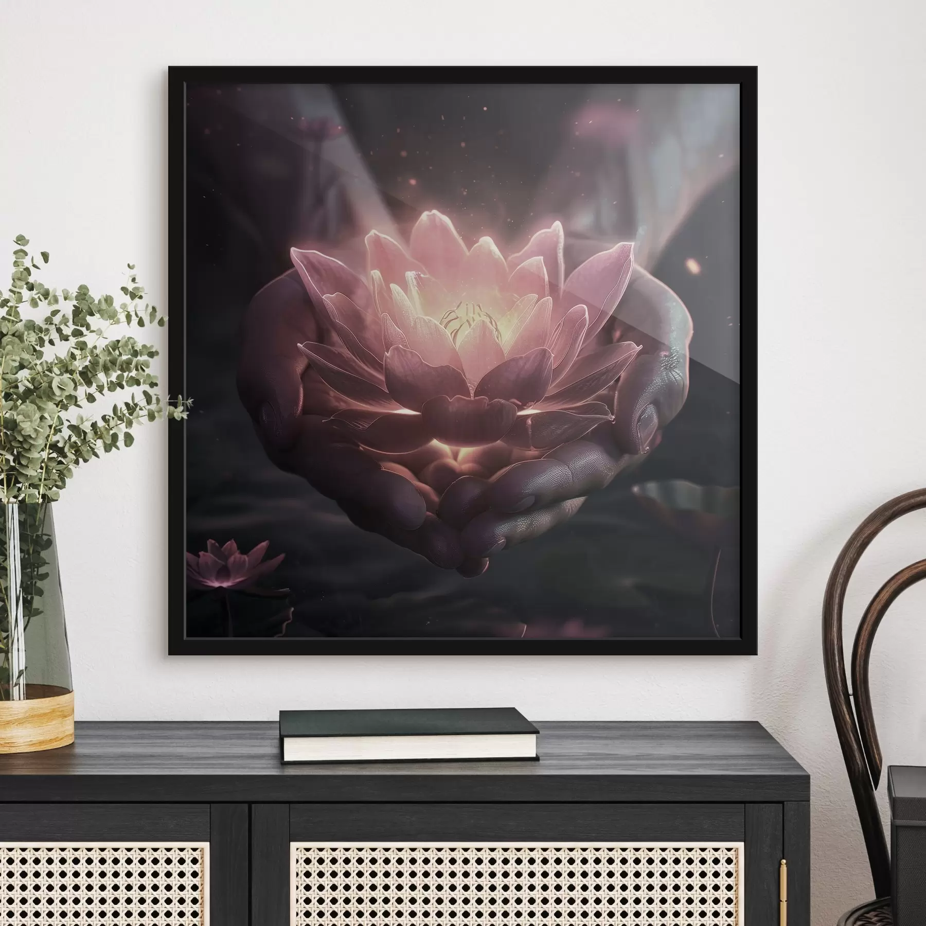 fotószőnyeg Személy kezében egy virág f38527