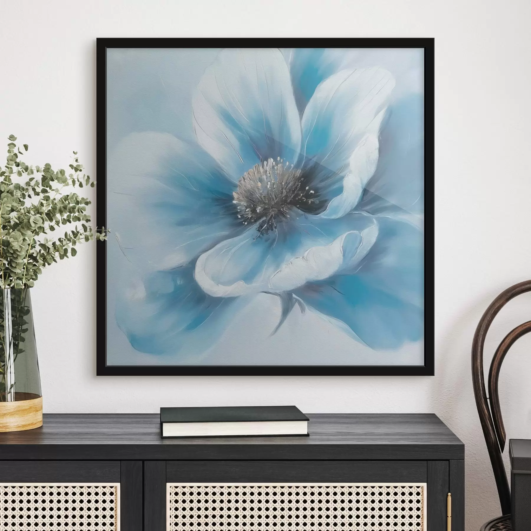 fotószőnyeg Finom kék virág lágy árnyalatokban f38927