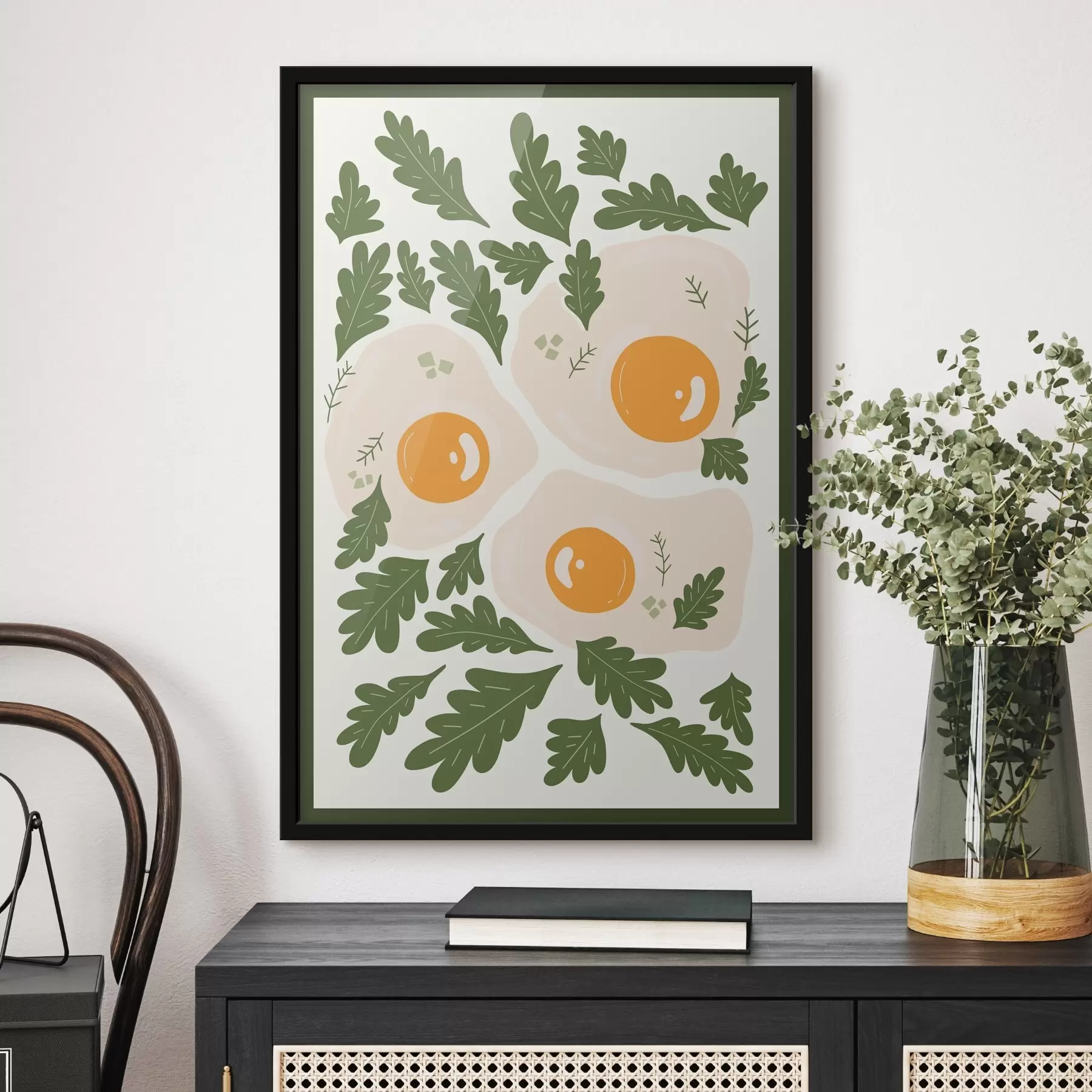 fotószőnyeg Tojások és levelek képe f36860