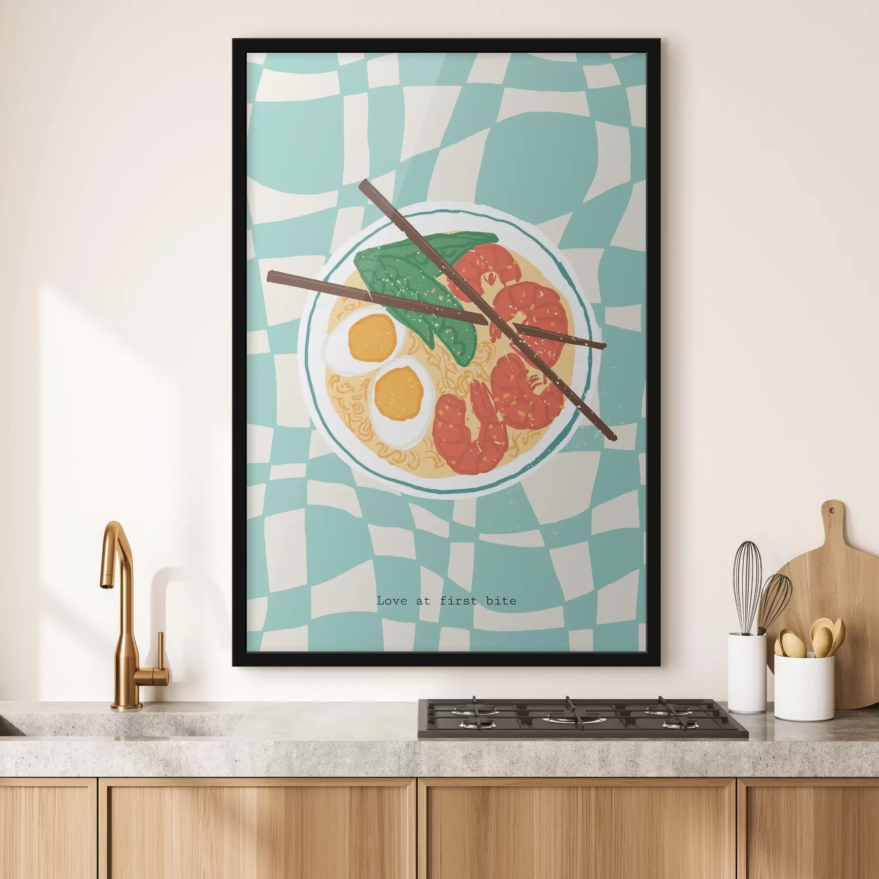 fotószőnyeg Stílusos ramen ételposzter, retro stílusú, pop art f36863