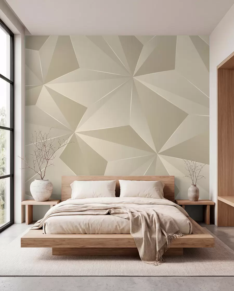 fotószőnyeg Bézs geometriai dombormű u42449