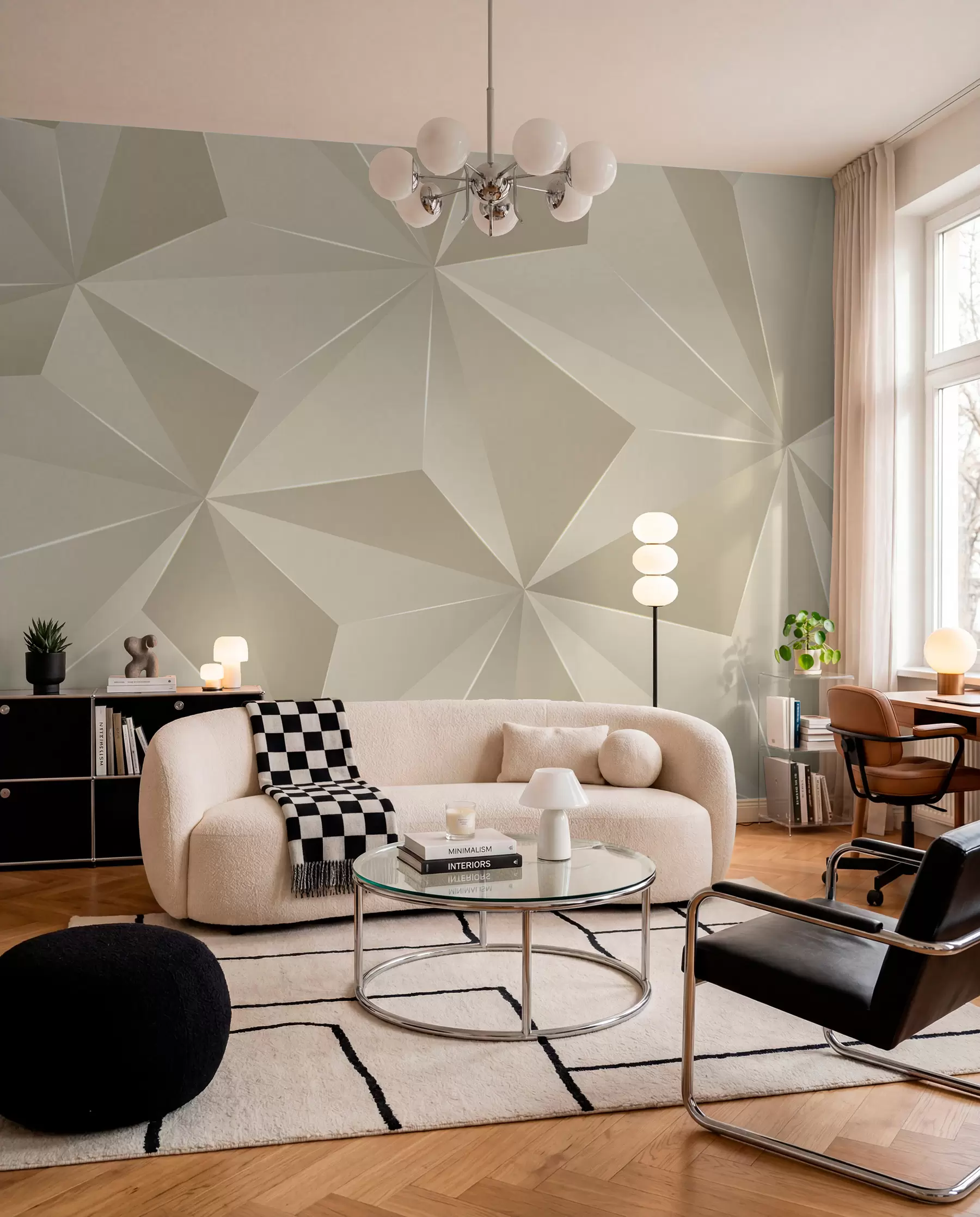 fotószőnyeg Bézs geometriai dombormű u42449