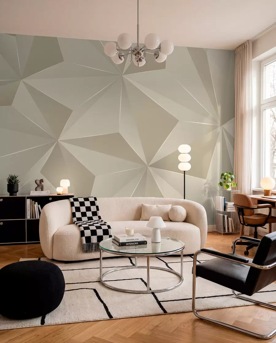 fotószőnyeg Bézs geometriai dombormű u42449