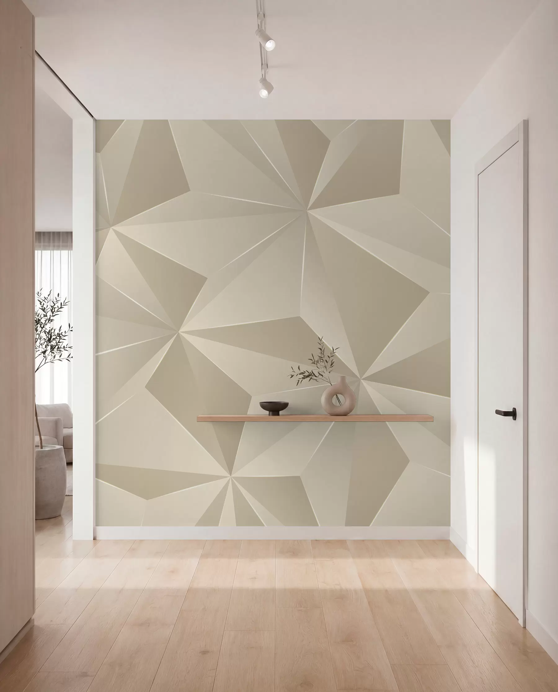 fotószőnyeg Bézs geometriai dombormű u42449