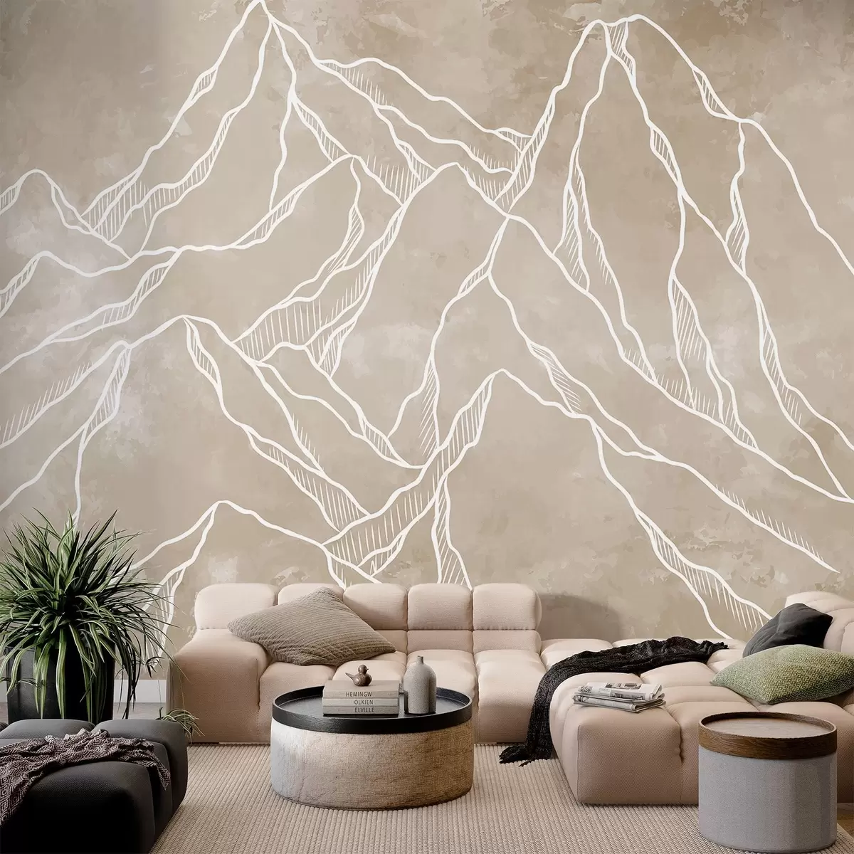 fotószőnyeg A hegycsúcsok sematikus ábrázolása w02524v1