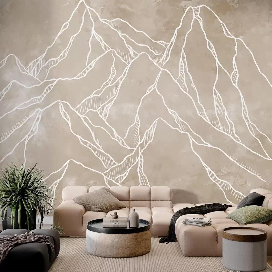 fotószőnyeg A hegycsúcsok sematikus ábrázolása w02524v1