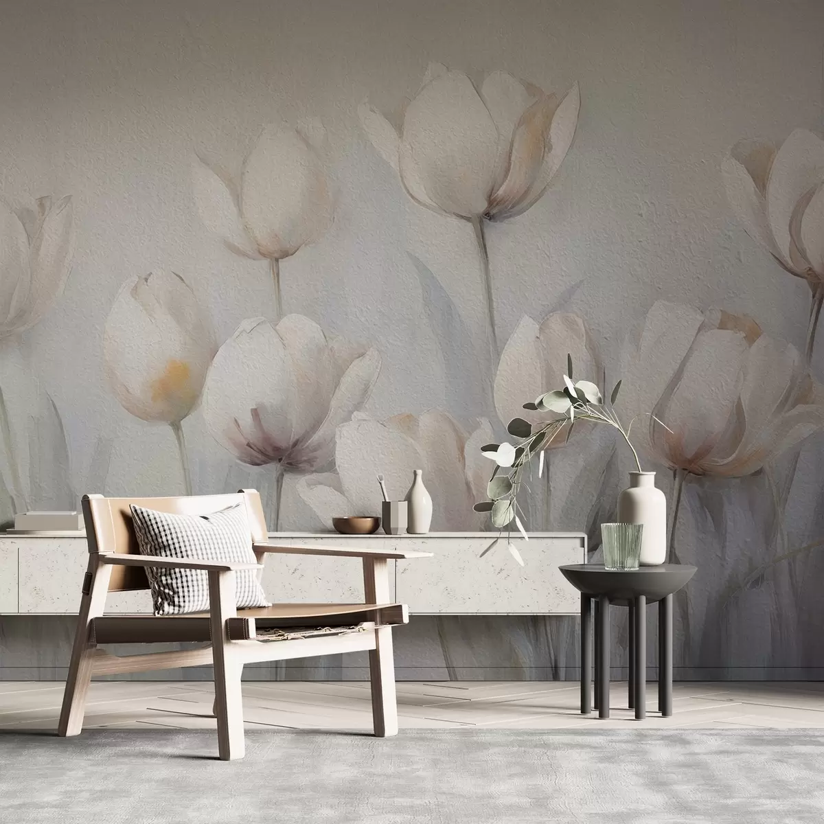 fotószőnyeg Tulipánok grunge stílusban w02618