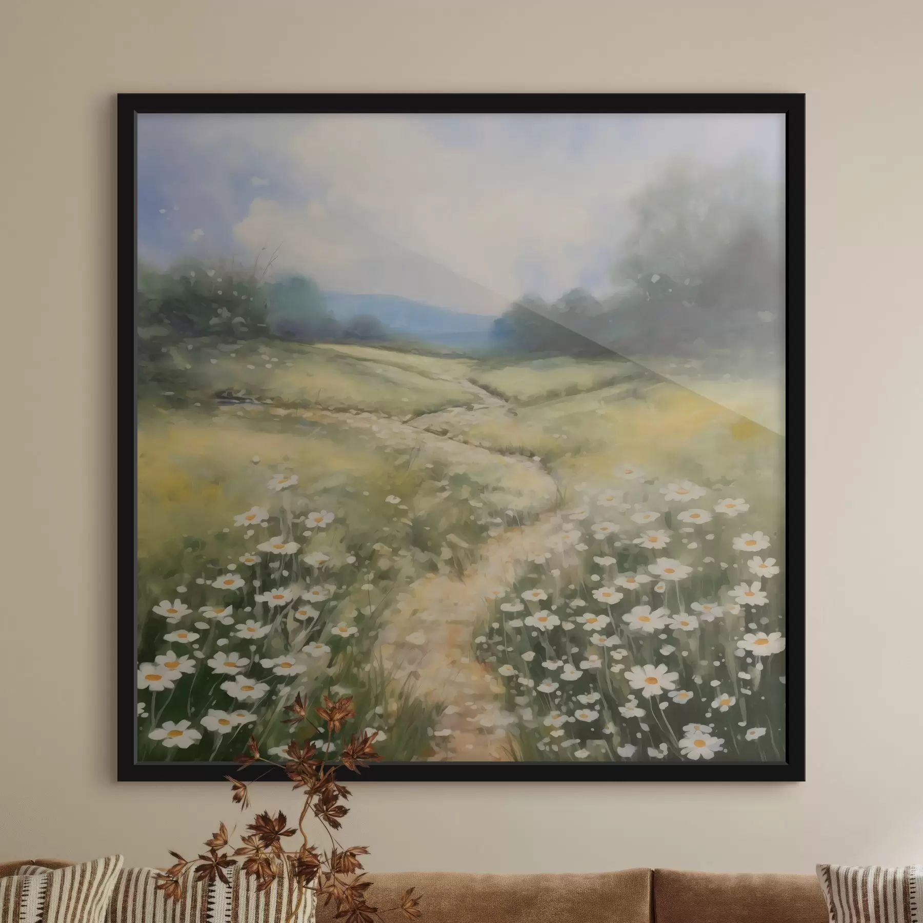 fotószőnyeg Rét százszorszépekkel festmény utánzata f42134