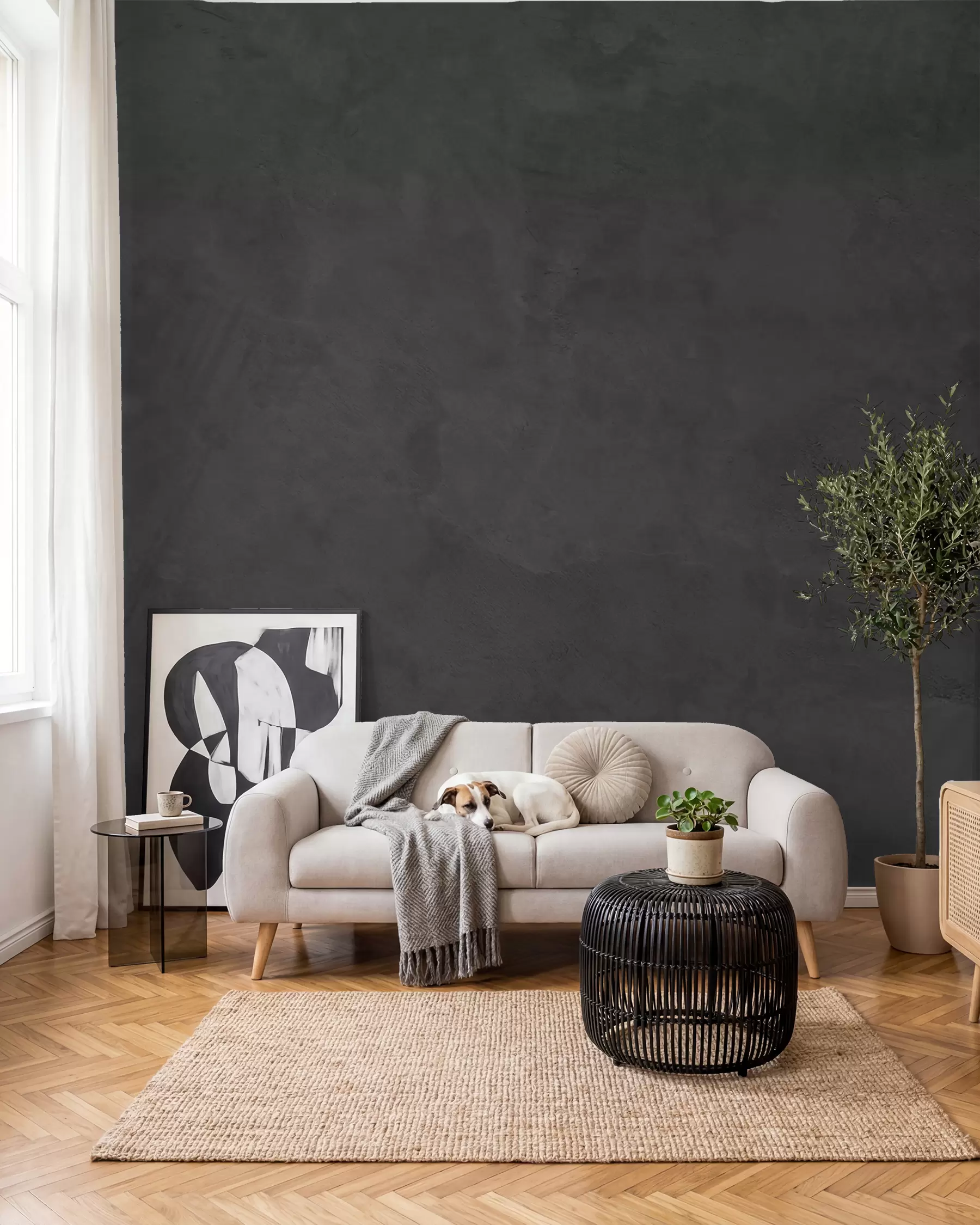 fotószőnyeg Antracitszín beton w02553