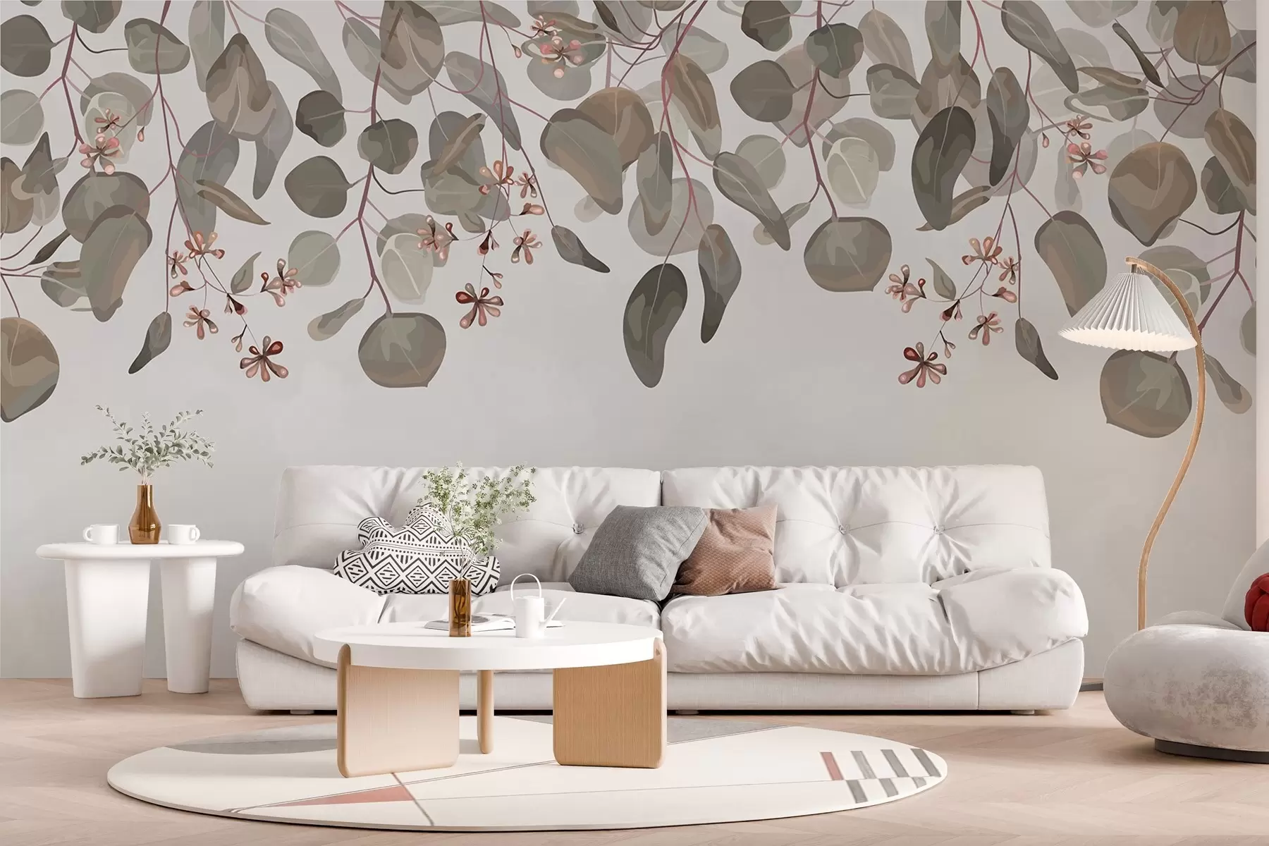 fotószőnyeg levelek a tetején w02668