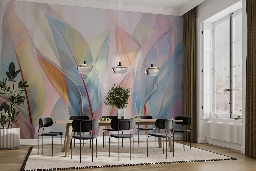 fotószőnyeg Stilizált többszínű levelek w02624