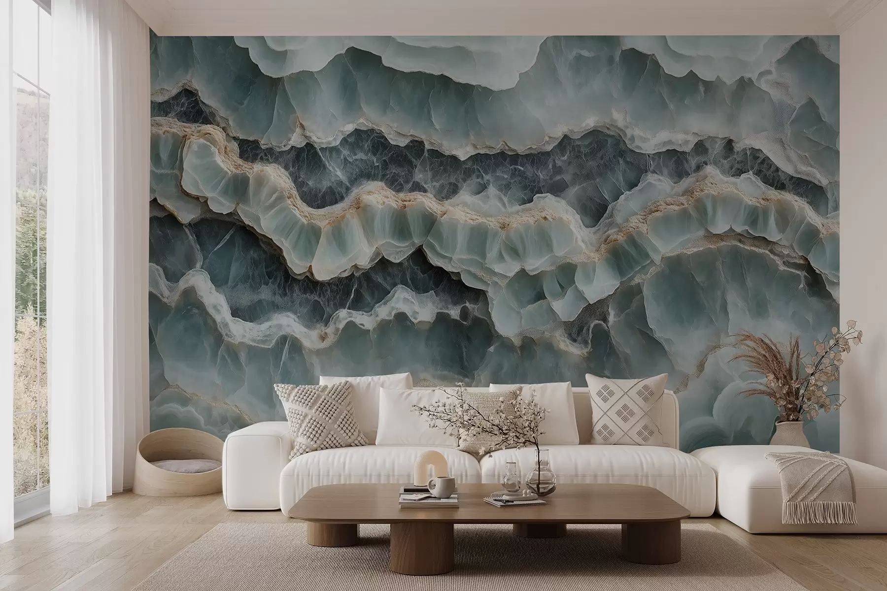 fotószőnyeg Márvány felület stílusa hullámos gyanta vonalak utánzásával w08561