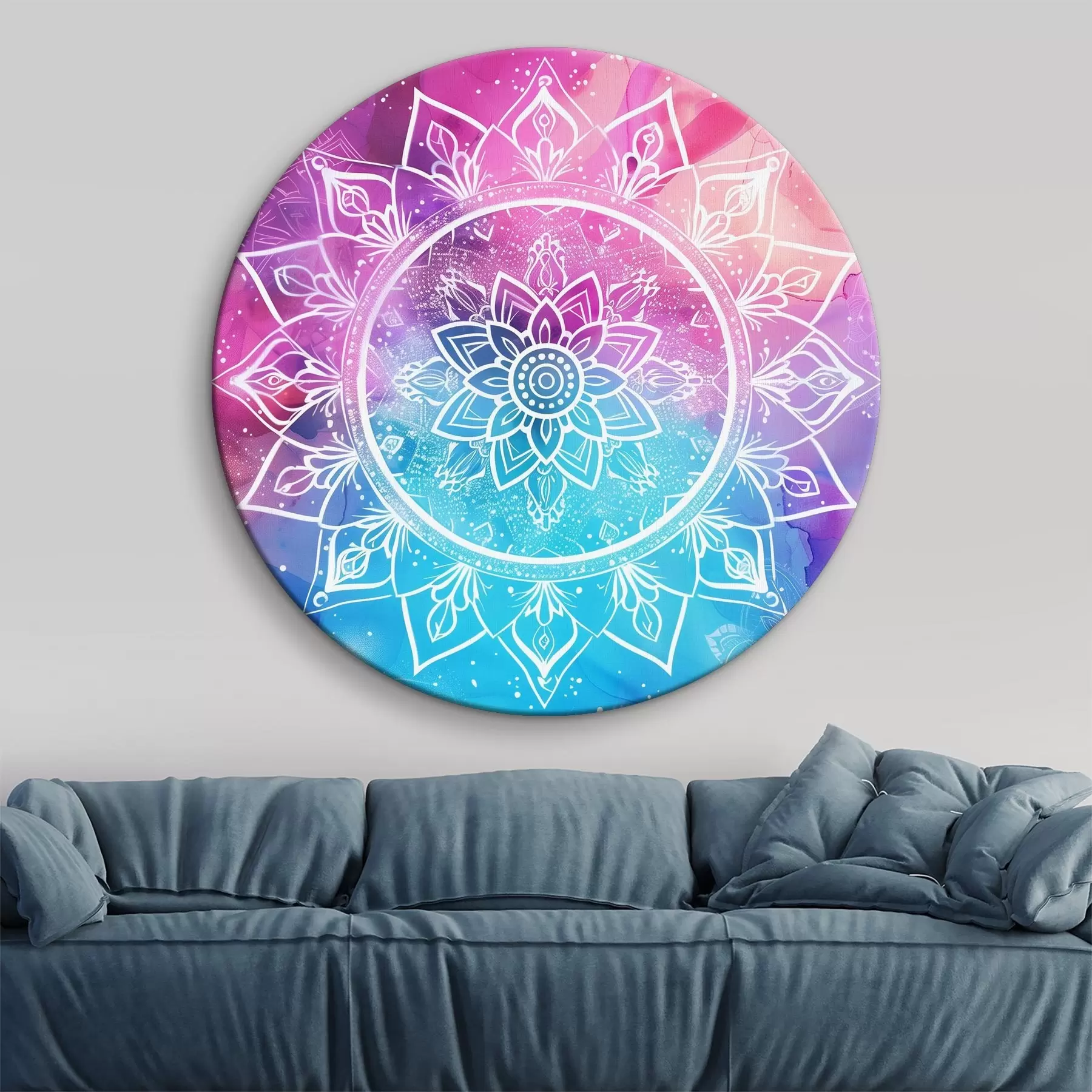 fotótapéta Fehér mandala színes háttéren r38529