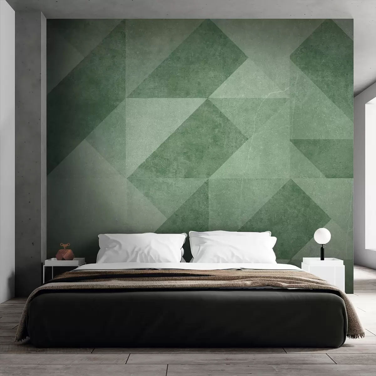 fotószőnyeg Geometrikus minták nyugtató zöld árnyalatokban u97654v2