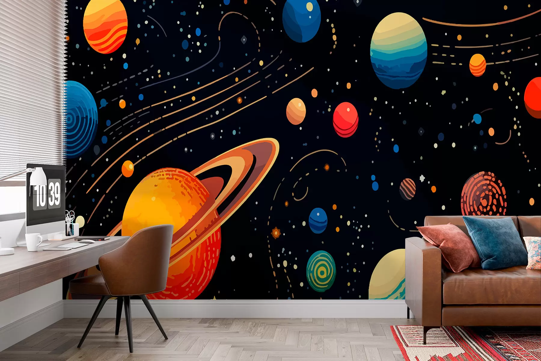 fotószőnyeg Bolygók űrrendszere w02816