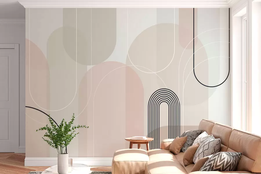 fotószőnyeg Stílusos minimalista ívek w02826