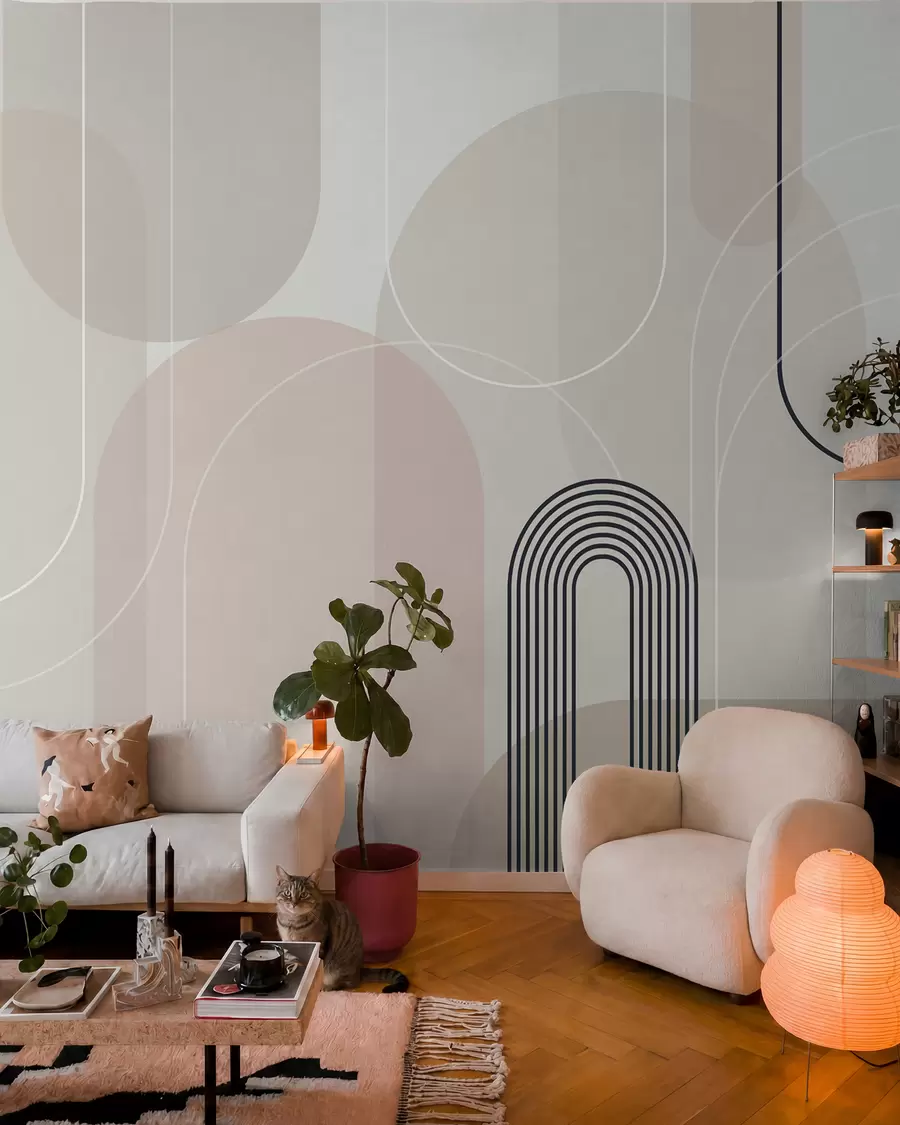 fotószőnyeg Stílusos minimalista ívek w02826
