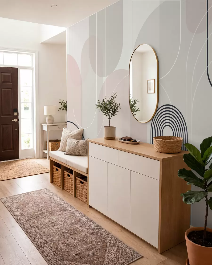fotószőnyeg Stílusos minimalista ívek w02826