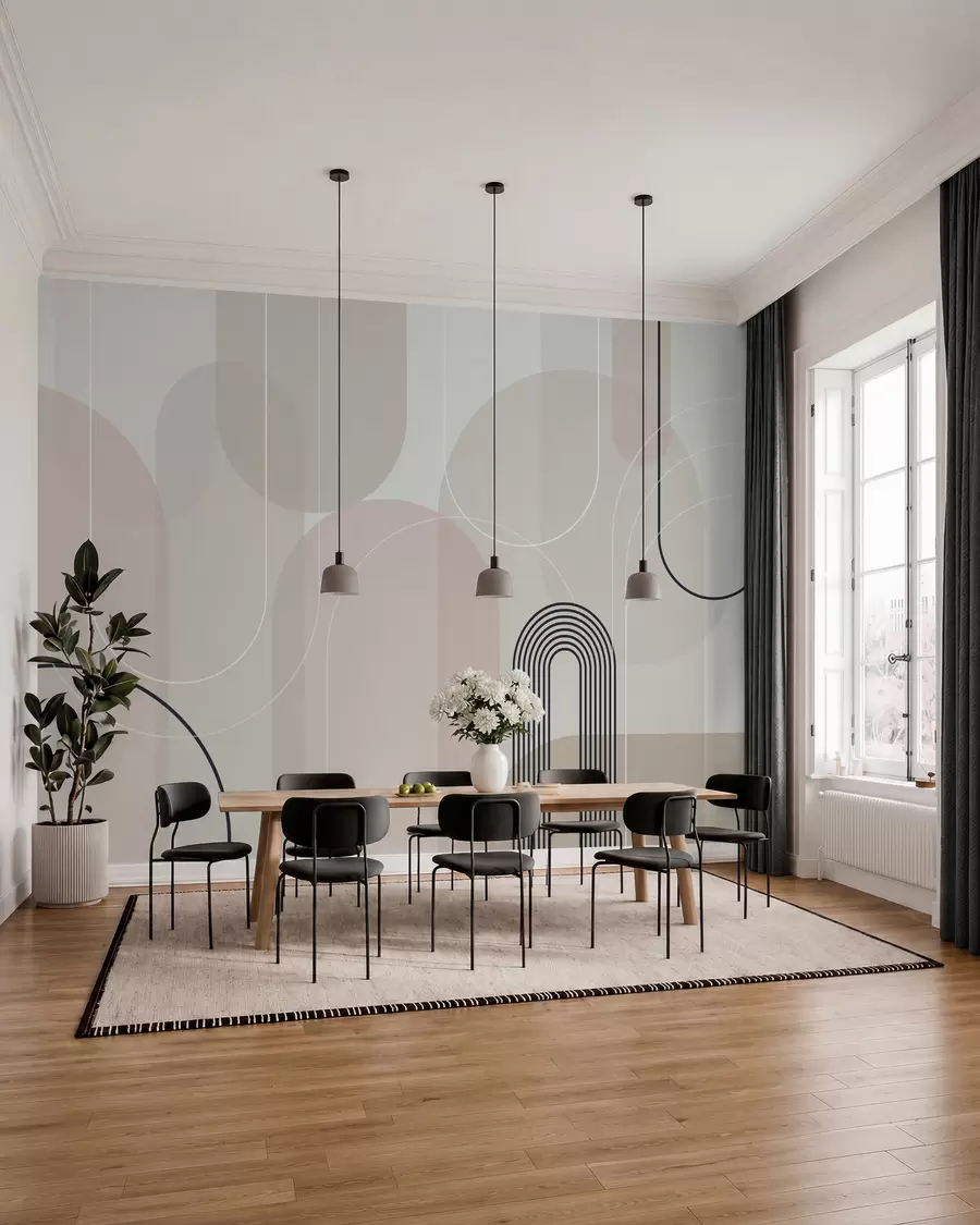fotószőnyeg Stílusos minimalista ívek w02826