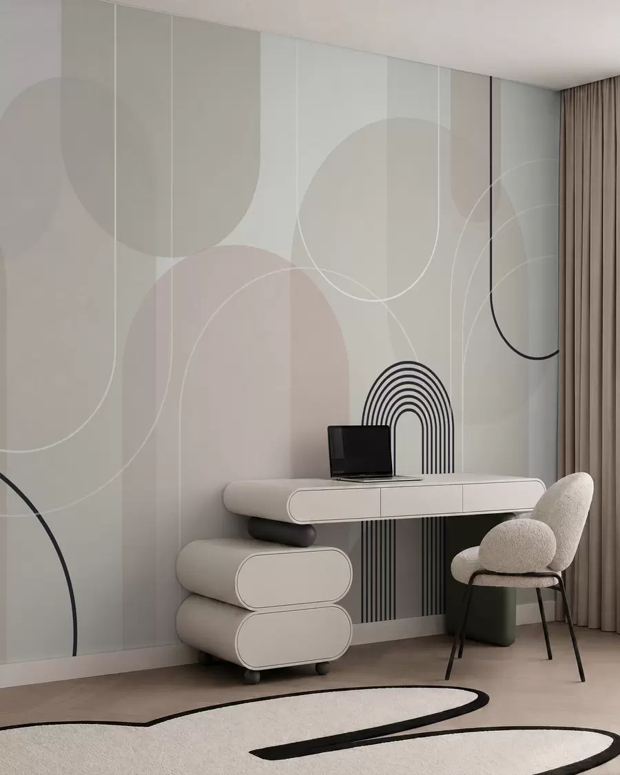 fotószőnyeg Stílusos minimalista ívek w02826
