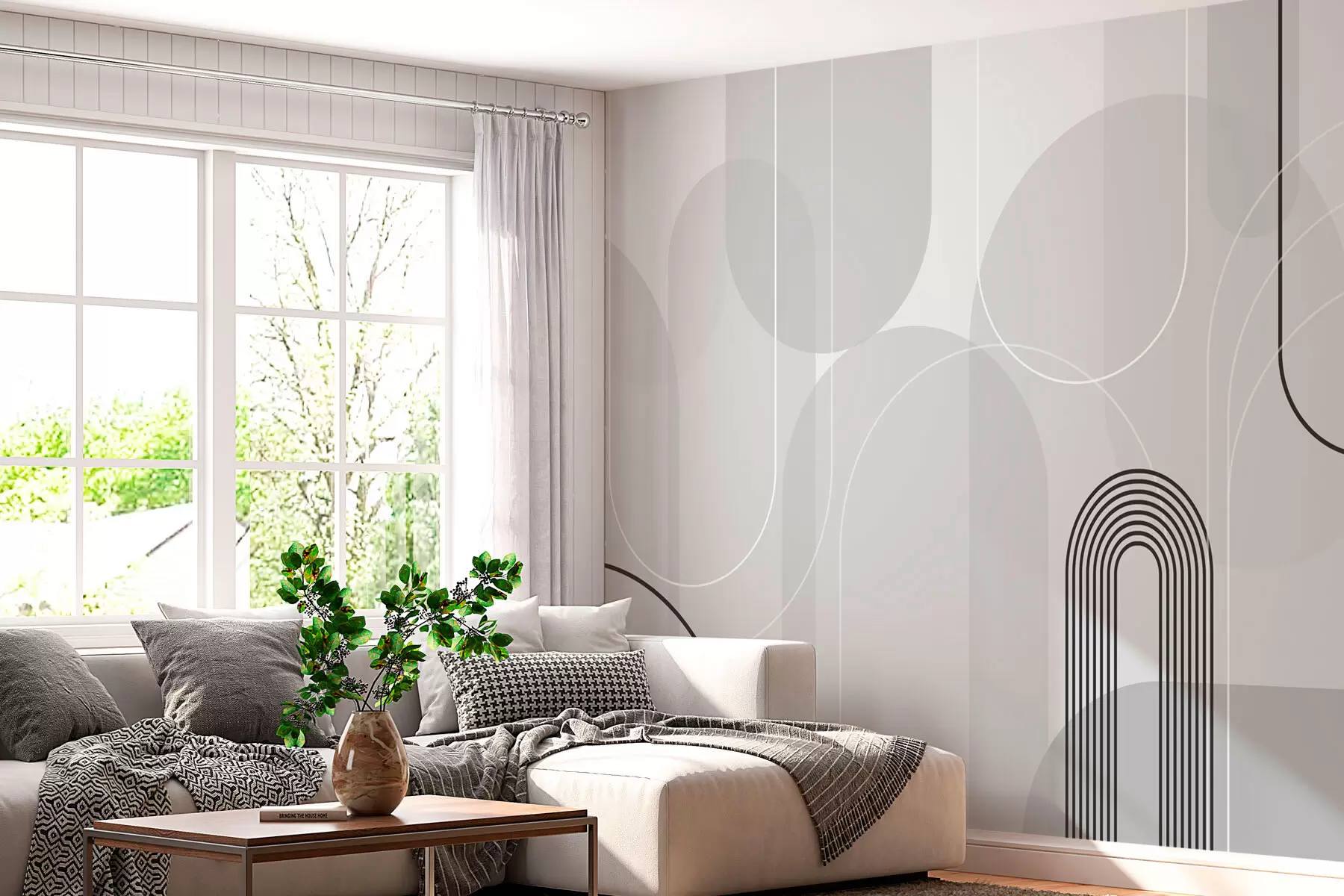 fotószőnyeg Stílusos minimalista ívek w02826v1