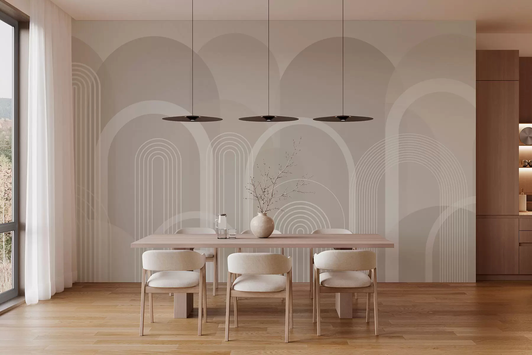 fotószőnyeg Geometrikus ívek boho w02935v1