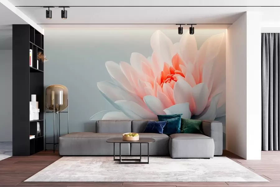 fotószőnyeg Nagy virág szürke háttéren  w02906