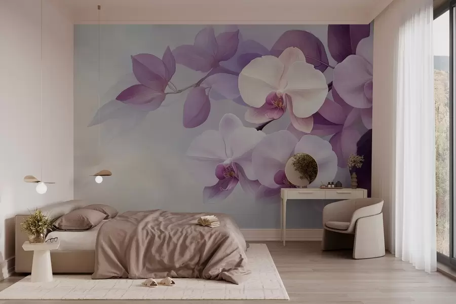 fotószőnyeg Összetétel lila árnyalatú archívumokkal w02910