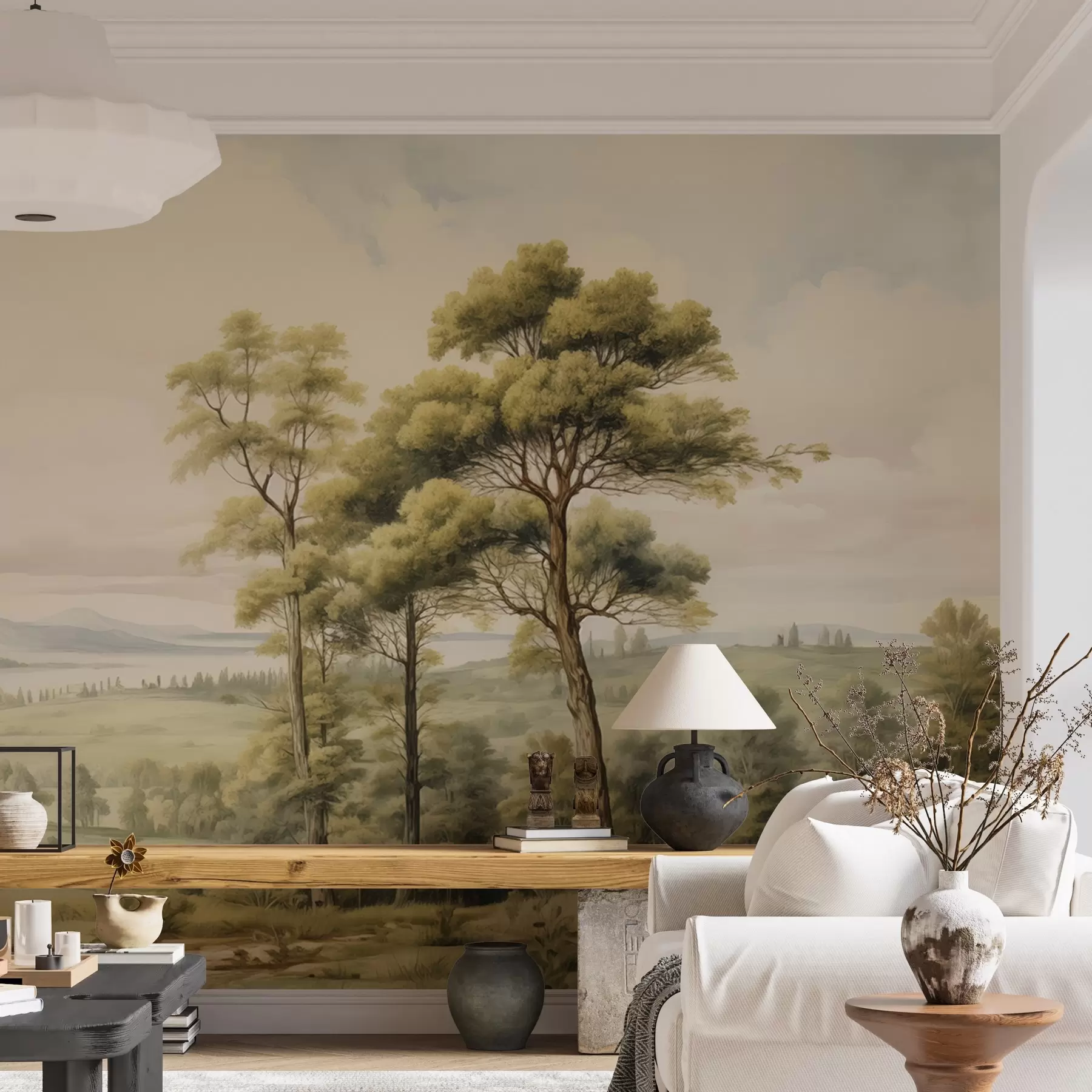 fotószőnyeg Modern akvarell tájkép w02978