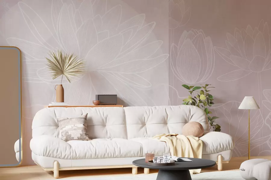 fotószőnyeg Lótuszvirágok és geometria w03005v2