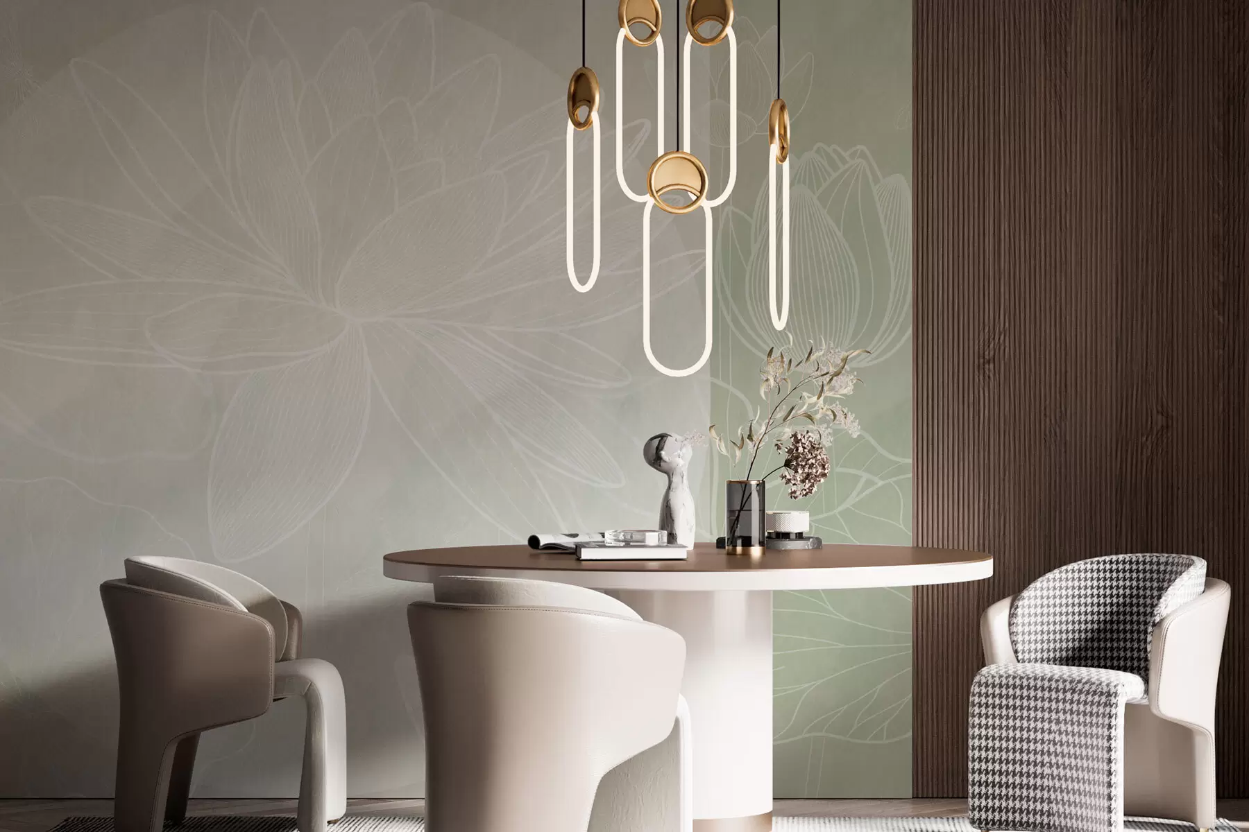 fotószőnyeg Lótuszvirágok és geometria w03005v4