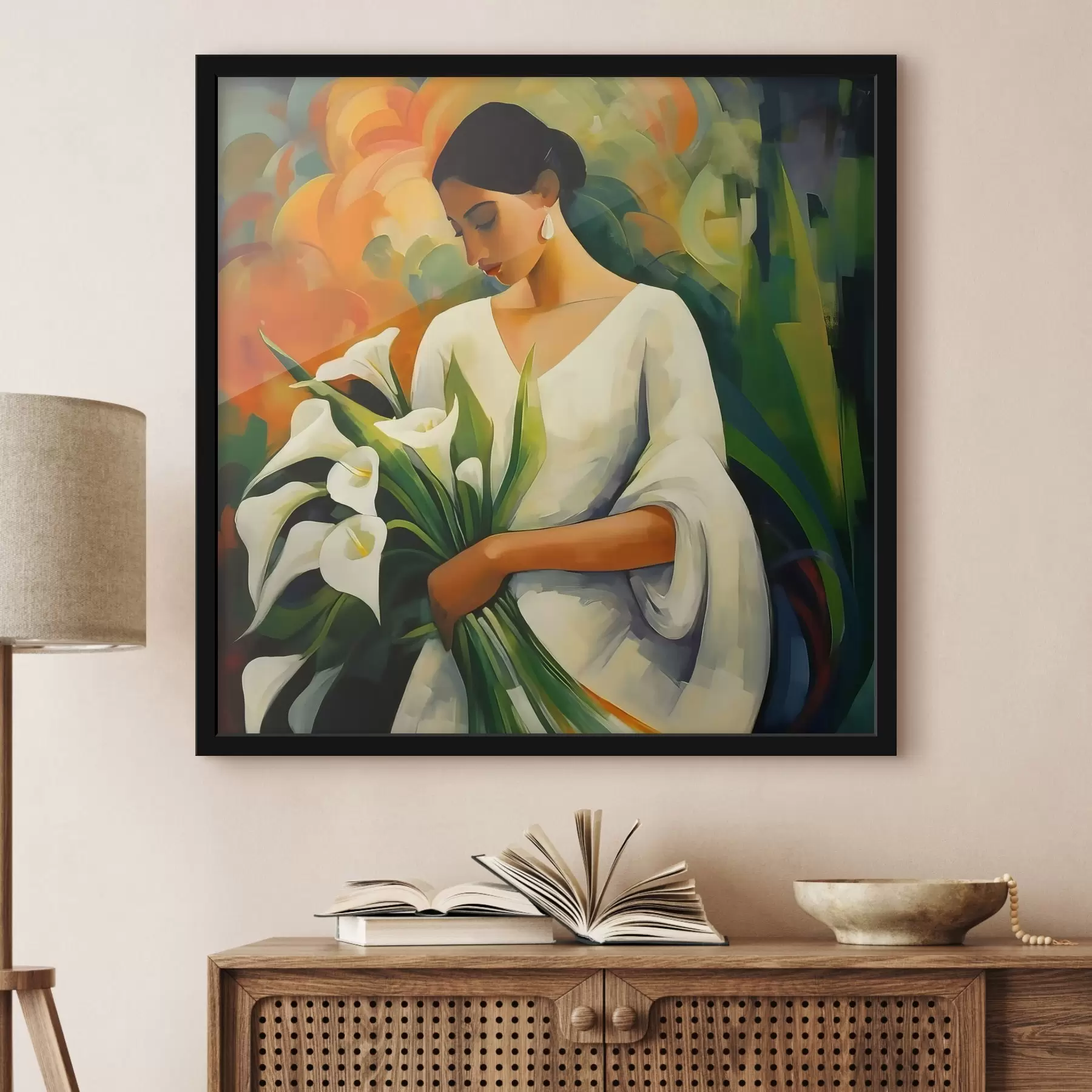 Fotószőnyeg Nő egy csokor kála liliommal f42818 - Uwalls.hu fotószőnyeg Nő egy csokor kála liliommal f42818