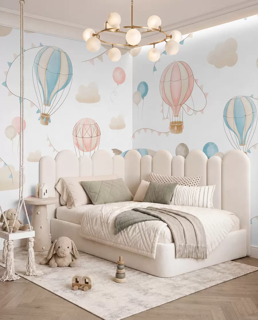 fotószőnyeg Gyermek akvarell design lufikkal w08765