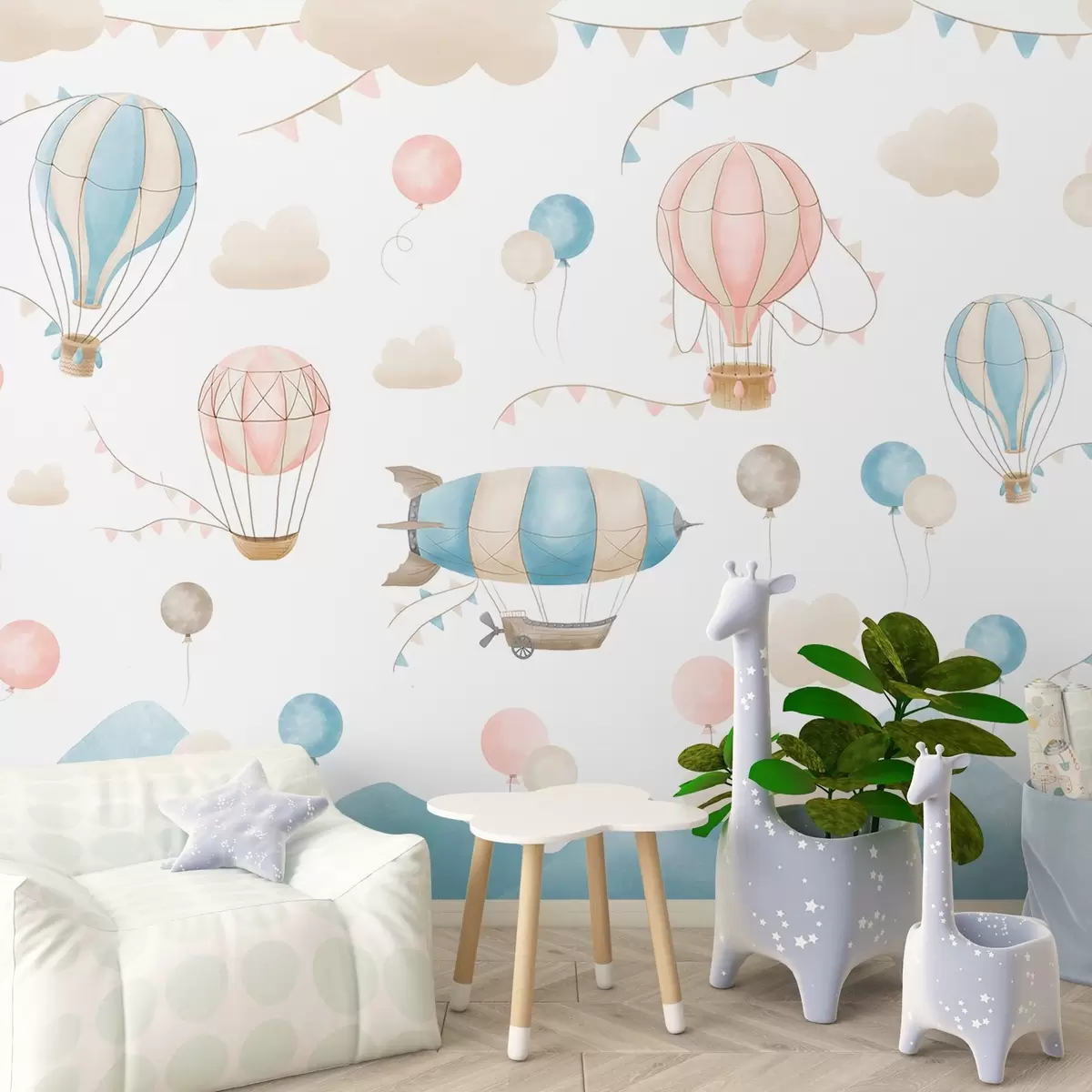 fotószőnyeg Gyermek akvarell design lufikkal w08765